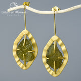 Raw Stone Drop Earrings.