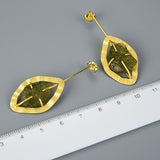 Raw Stone Drop Earrings.